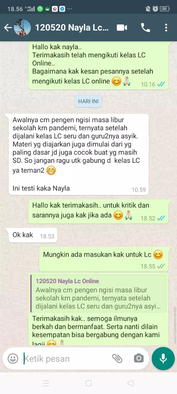 testy lc online sukses